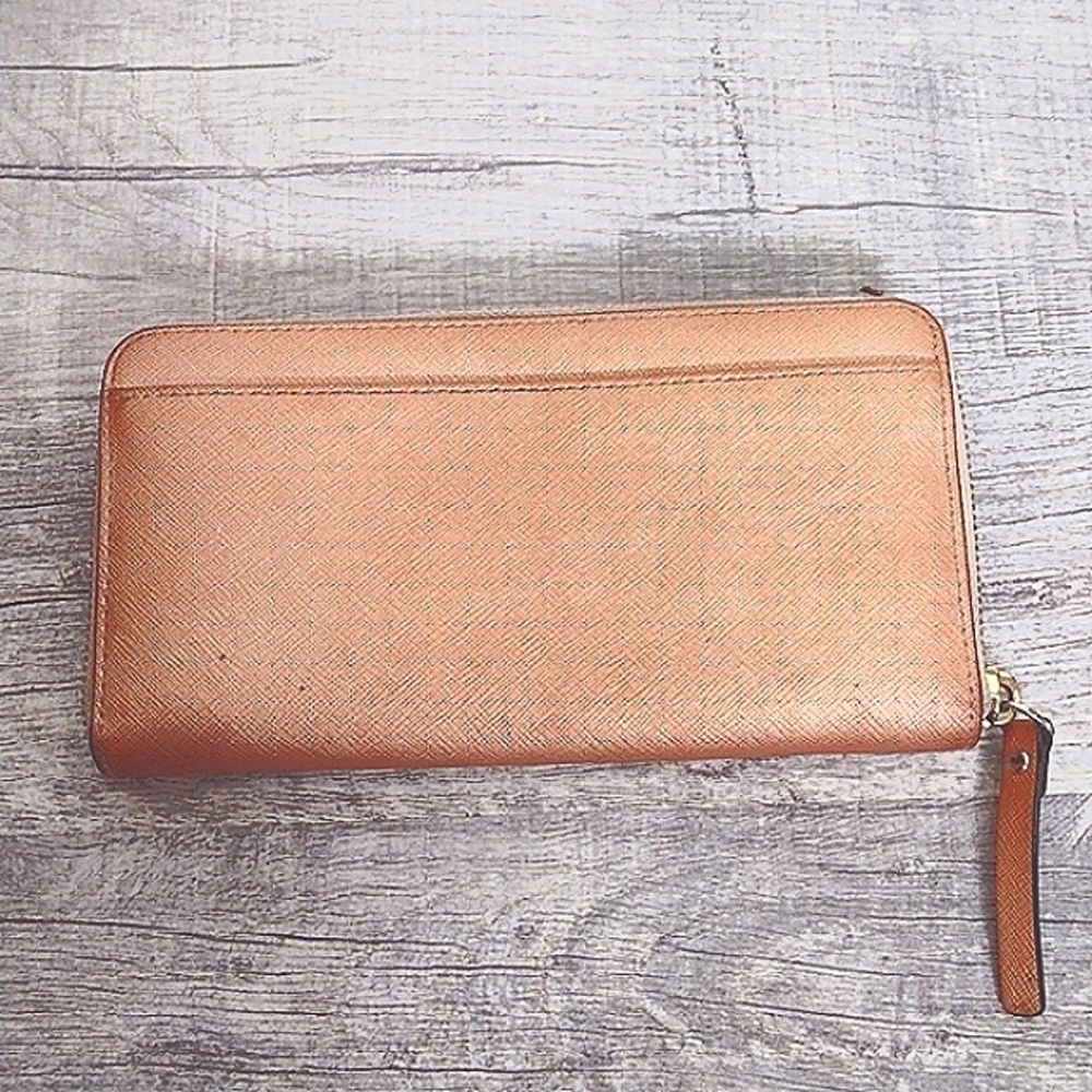 Kate Spade Newbury Lane Leather Zip around Wallet Rose Gold - Picture 2 of 9